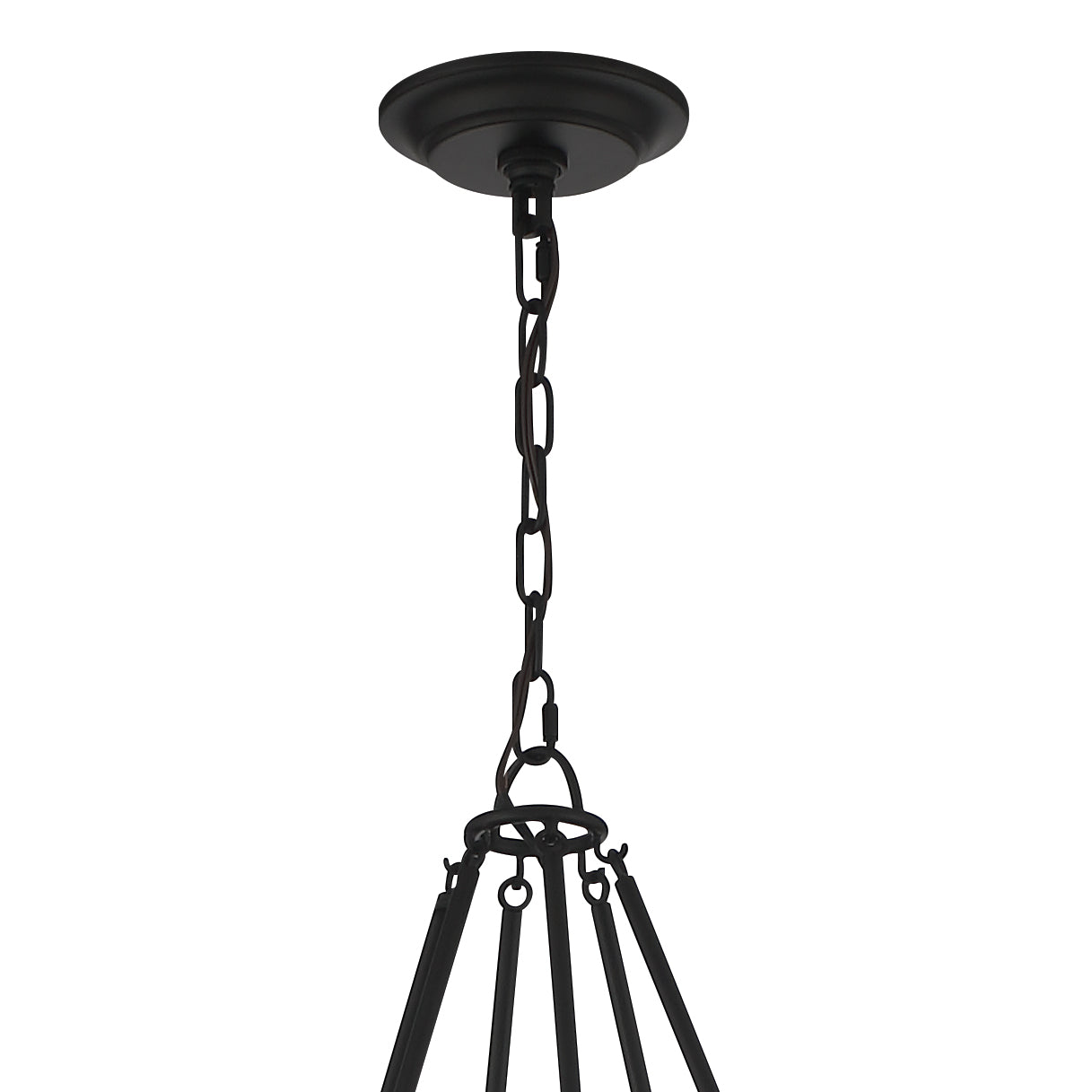 Crystorama Bailey BAI-A2108-MK – 28 Inch – 8 Light – Chandelier – Matte Black – Dry Rated