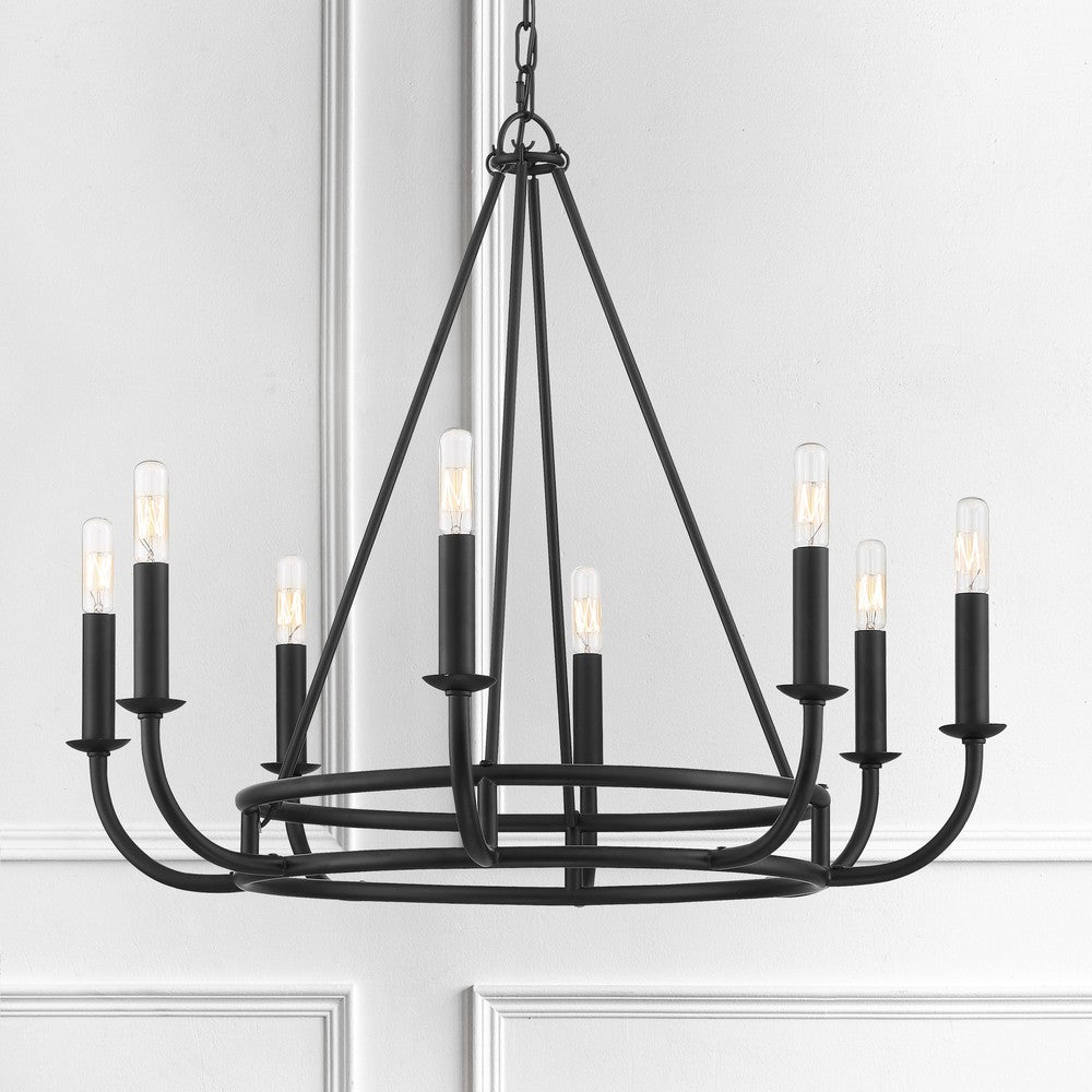 Crystorama BAILEY BAI-A2108-MK Chandelier Modern - Matte Black