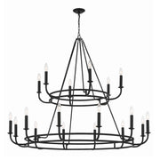 Crystorama Bailey BAI-A2109-MK – 48 Inch – 18 Light – Chandelier – Matte Black – Dry Rated