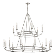 Crystorama Bailey BAI-A2109-PN – 48 Inch – 18 Light – Chandelier – Polished Nickel – Dry Rated