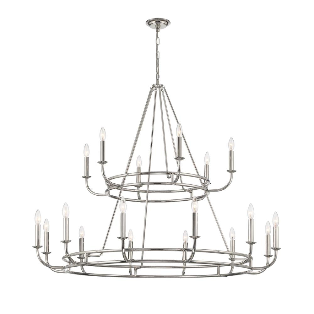 Crystorama BAILEY BAI-A2109-PN Chandelier Modern - Polished Nickel