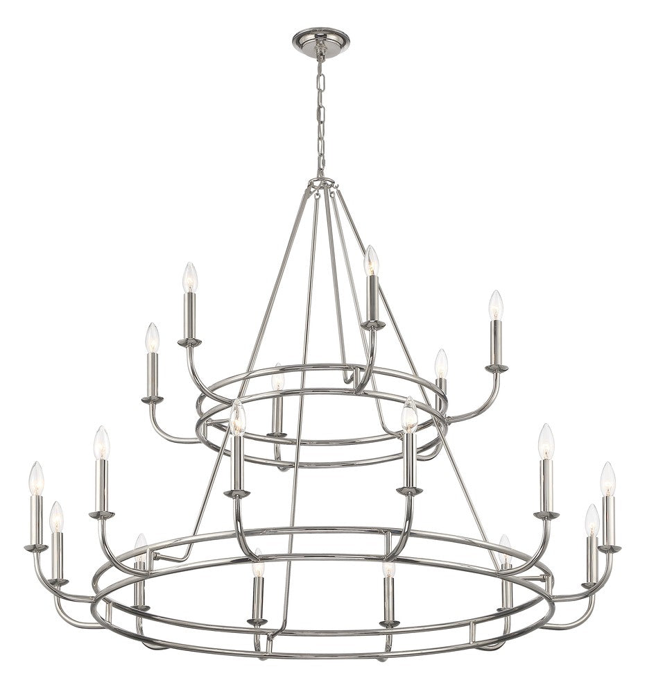 Crystorama BAILEY BAI-A2109-PN Chandelier Modern - Polished Nickel