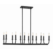 Crystorama Bailey BAI-A2112-MK – 42 Inch – 12 Light – Chandelier – Matte Black – Dry Rated