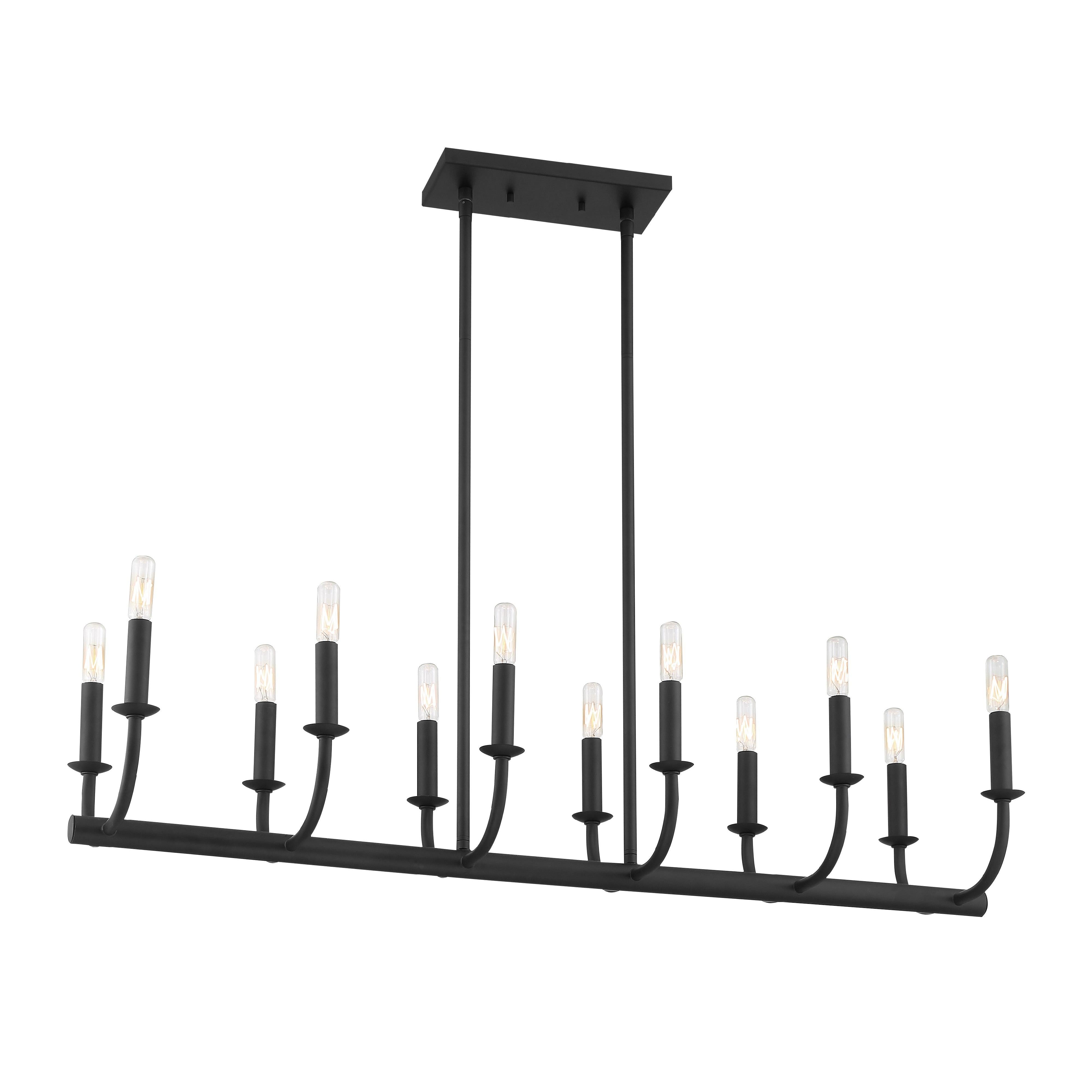 Crystorama Bailey BAI-A2112-MK – 42 Inch – 12 Light – Chandelier – Matte Black – Dry Rated
