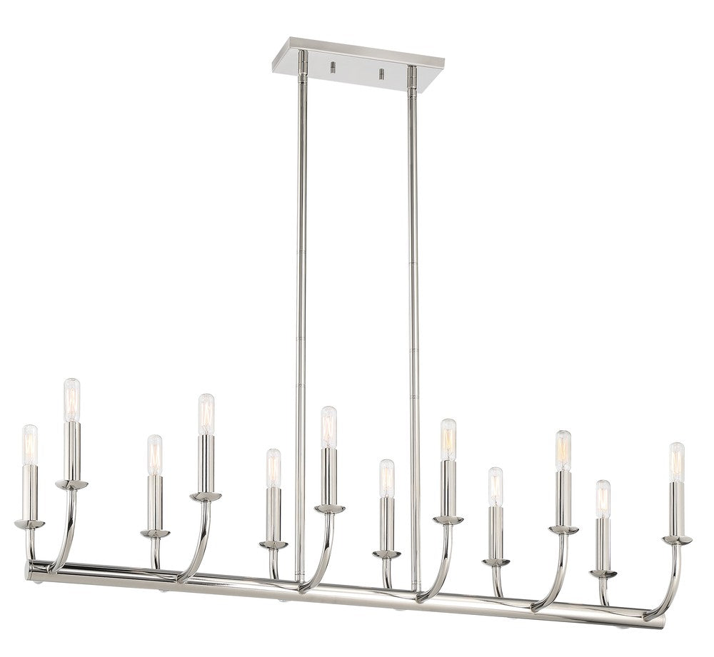 Crystorama BAILEY BAI-A2112-PN Chandelier Modern - Polished Nickel