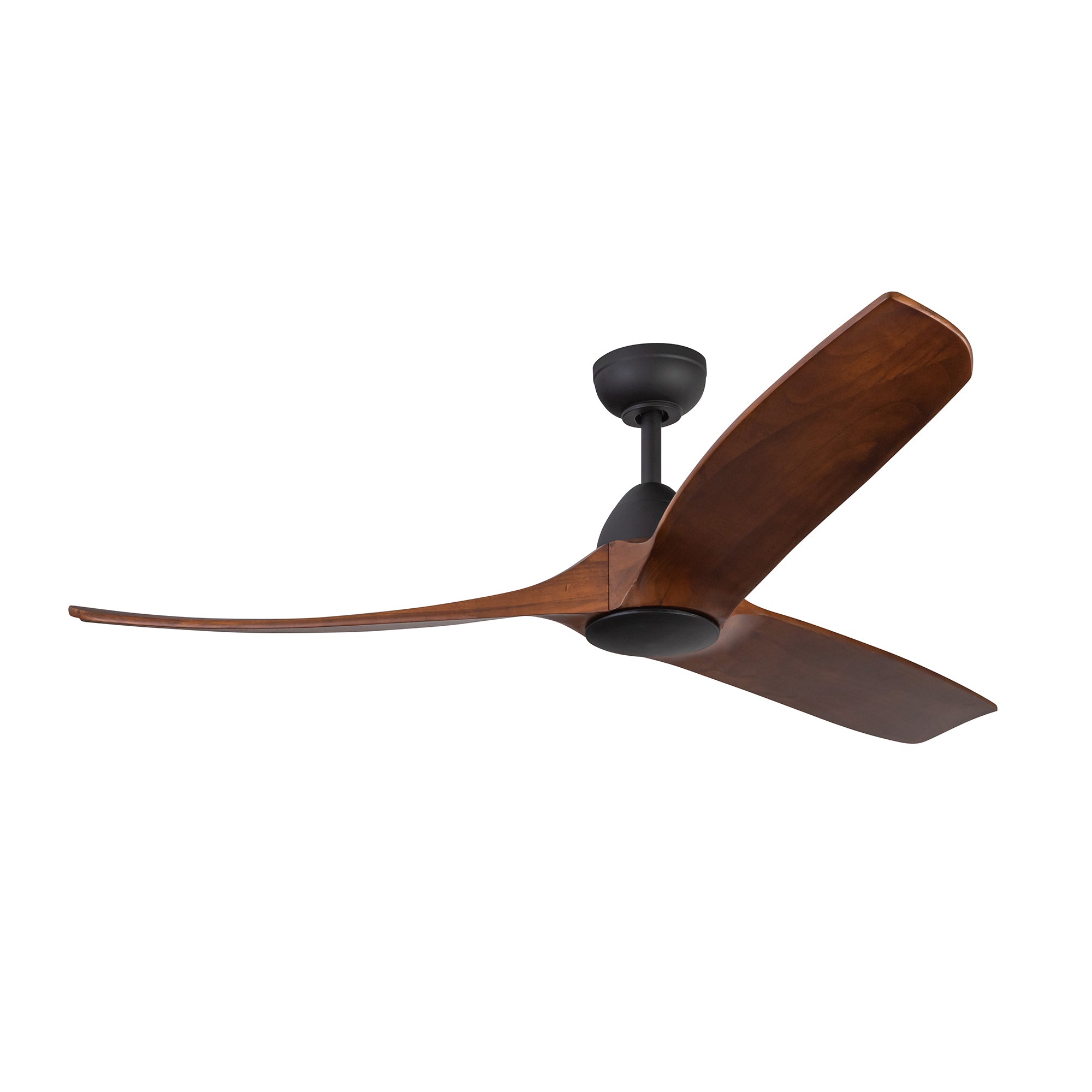 Baylor 60-in Matte Black/Dark Walnut LED Ceiling Fan