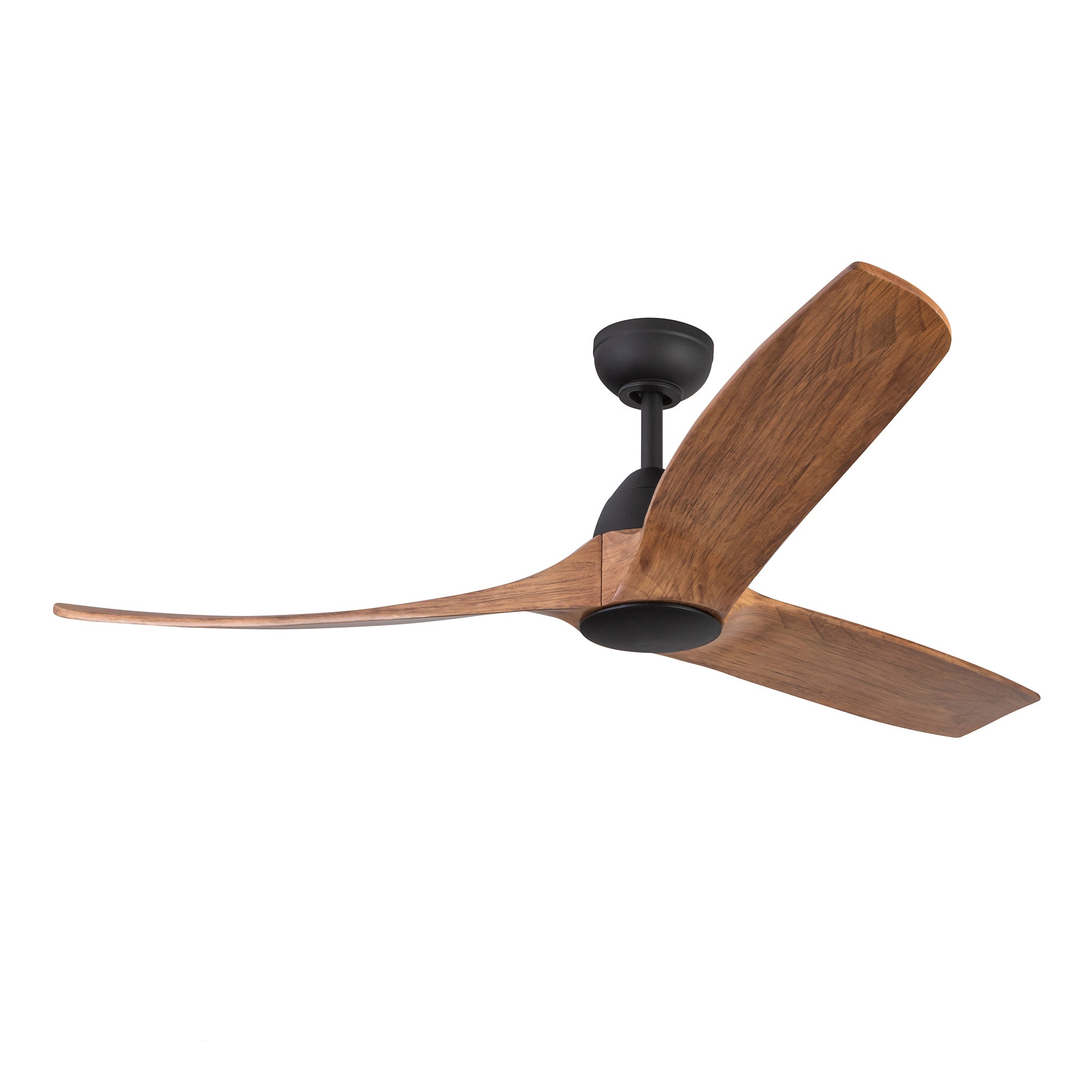 Baylor 60-in Matte Black/Natural Wood LED Ceiling Fan