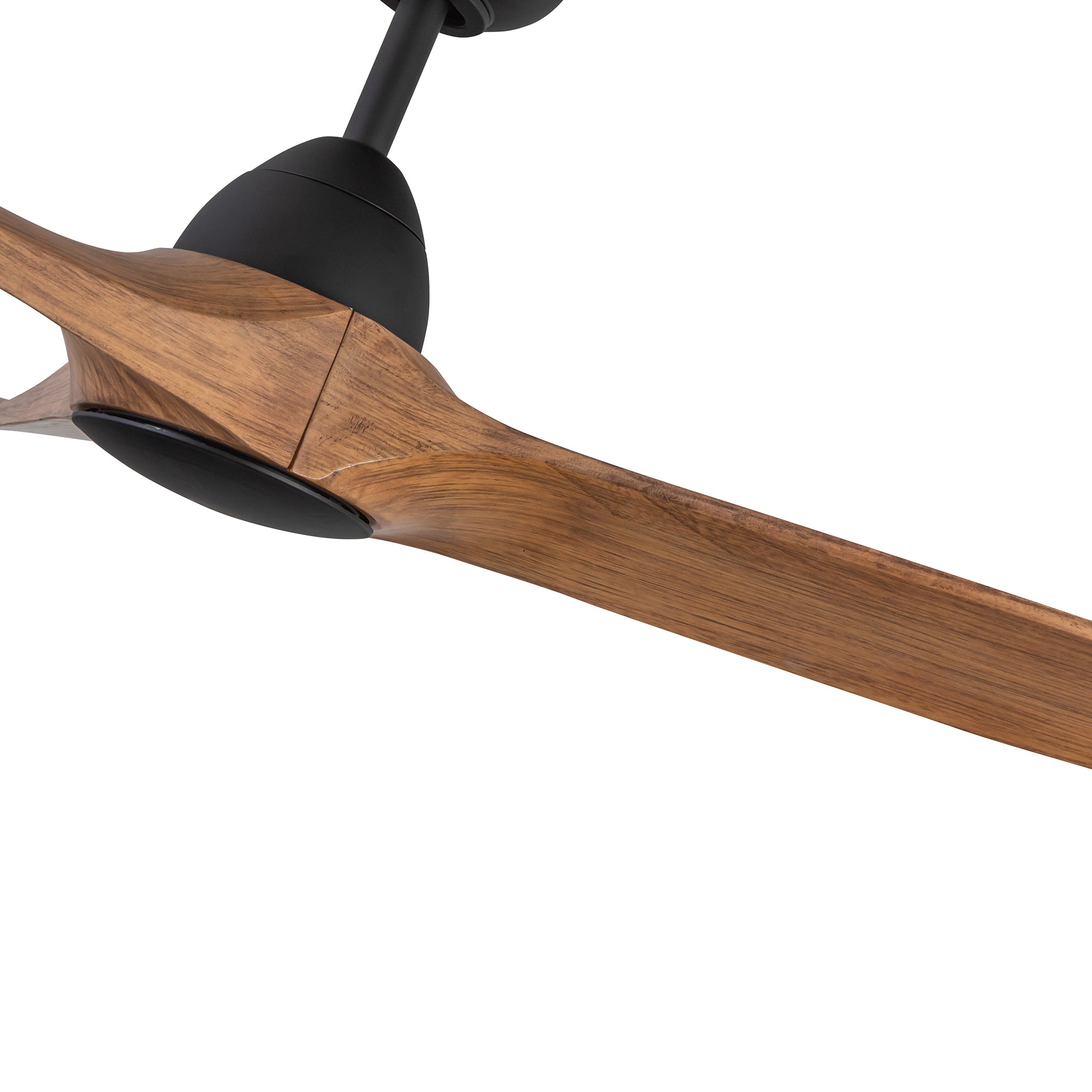 Baylor 60-in Matte Black/Natural Wood LED Ceiling Fan