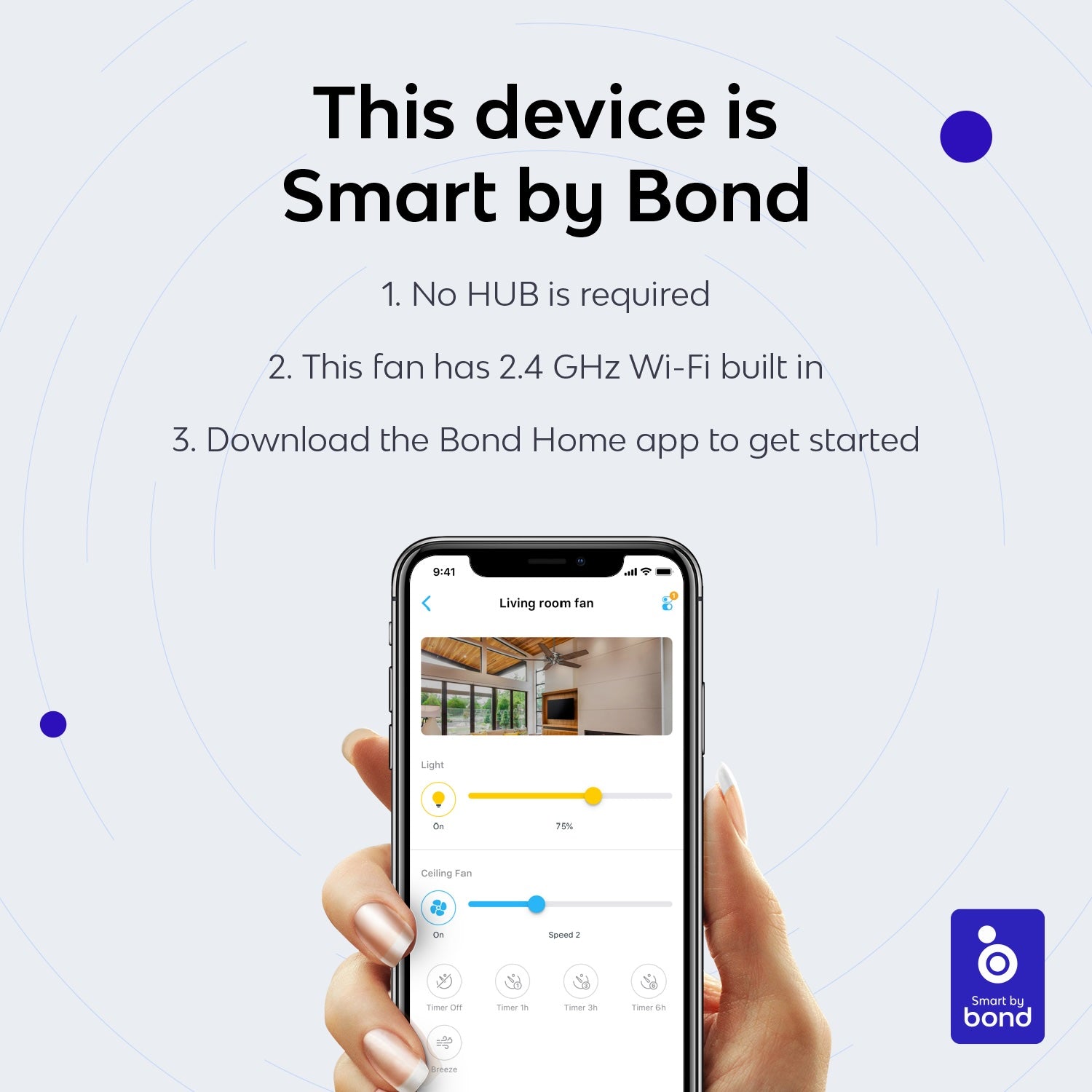 Baylor 60-in Matte Black/Natural Wood LED Ceiling Fan