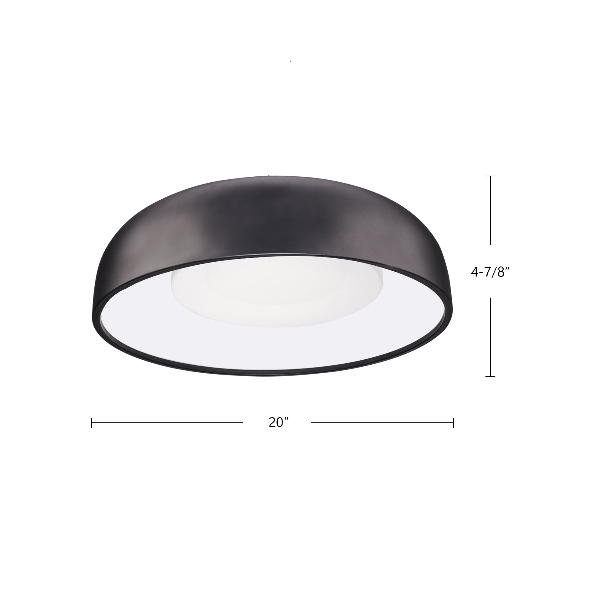 Beacon 20-in White LED Flush Mount