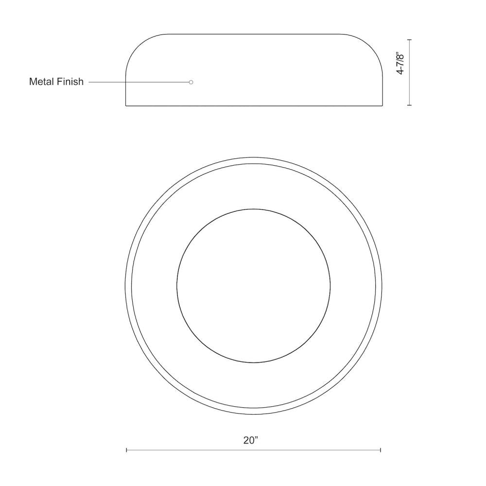 Kuzco Lighting Inc. BEACON FM13120-BK-5CCT Flush Mount - Black