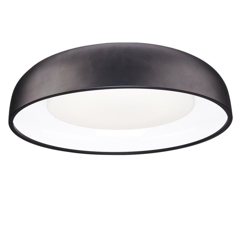Kuzco FM13124-BK Flush Mount Beacon 24-in LED Fixture, UL Damp Rated, Black
