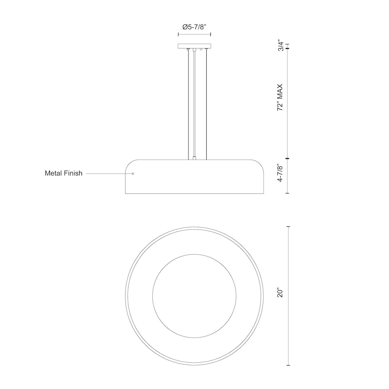Beacon 20-in White LED Pendant