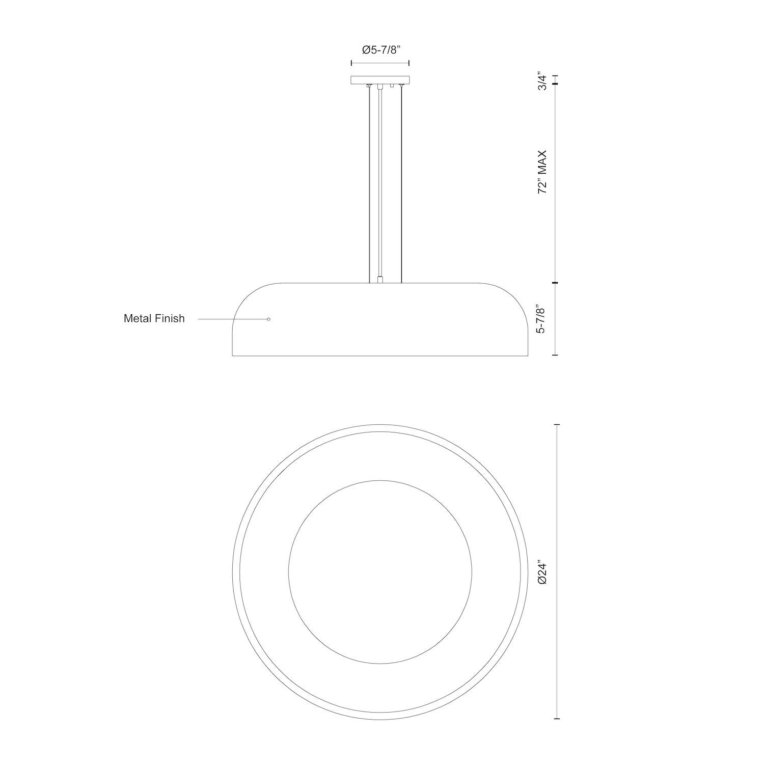 Beacon 24-in White LED Pendant