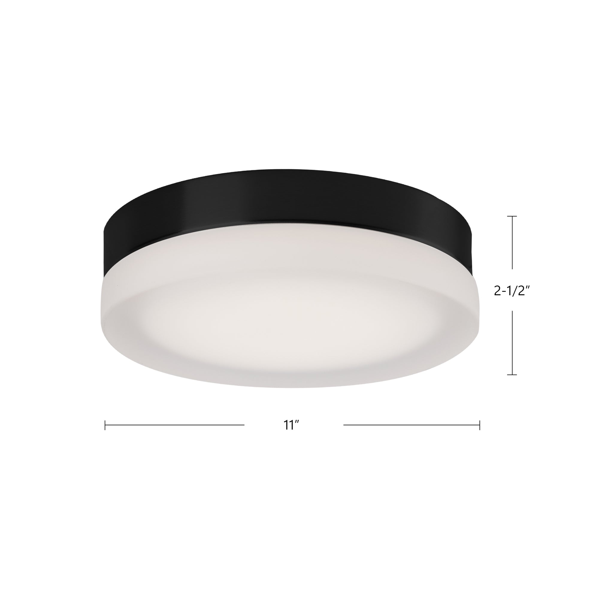 Bedford 11-in Black LED Flush Mount