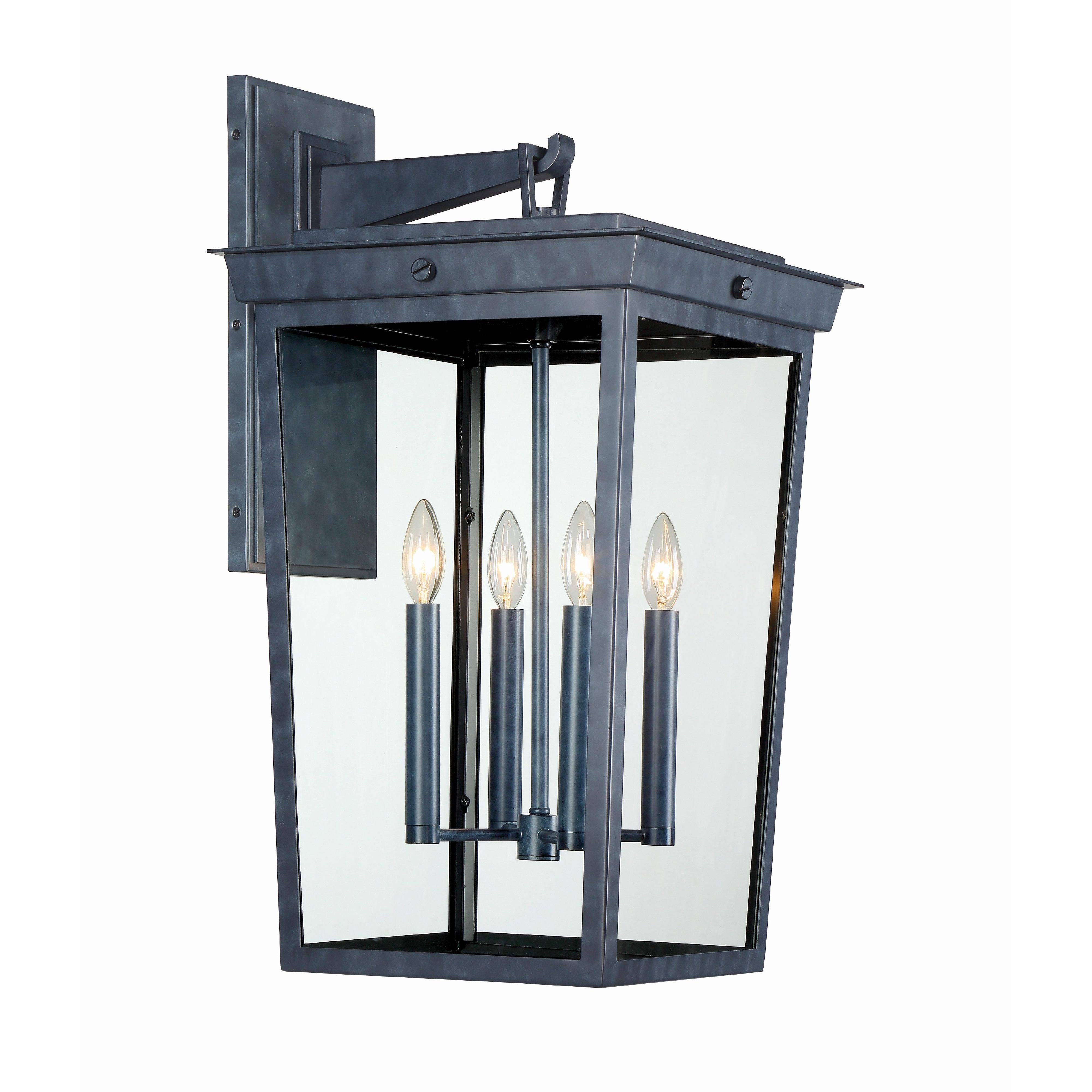Crystorama Belmont BEL-A8064-GE – 14 Inch – 4 Light – Outdoor – Graphite – Wet Rated
