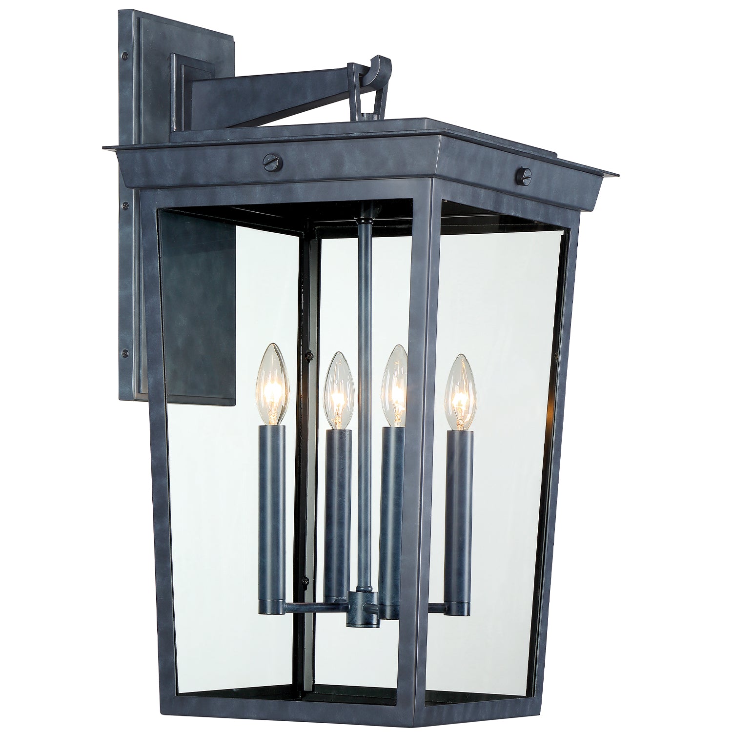 Crystorama Belmont BEL-A8064-GE – 14 Inch – 4 Light – Outdoor – Graphite – Wet Rated