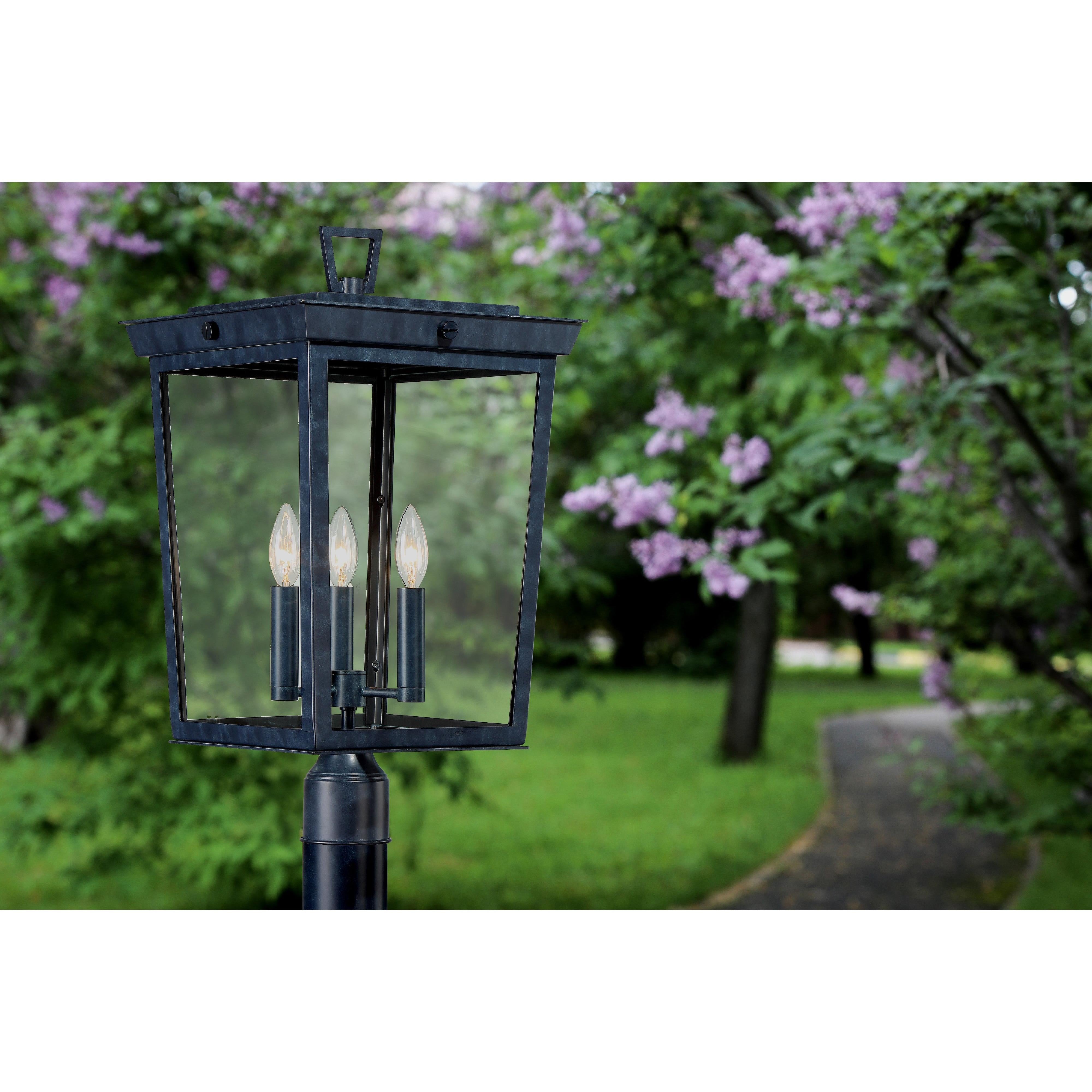 Crystorama Belmont BEL-A8069-GE – 12 Inch – 3 Light – Outdoor – Graphite – Wet Rated