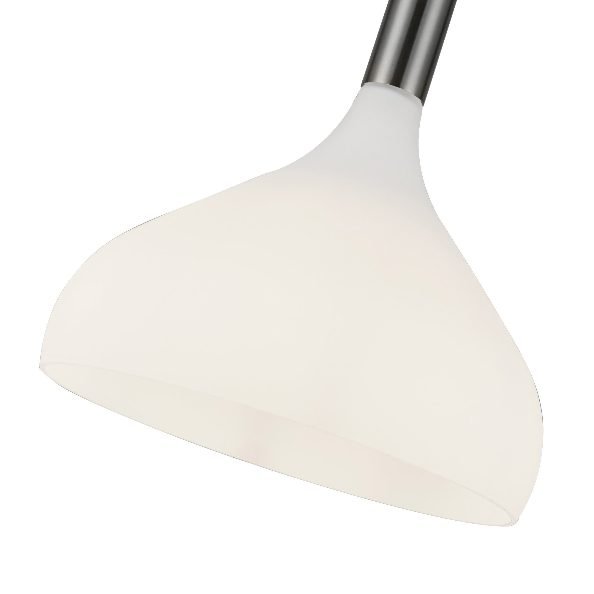 Belleview 12-in Brushed Nickel/Opal Glass 1 Light Pendant