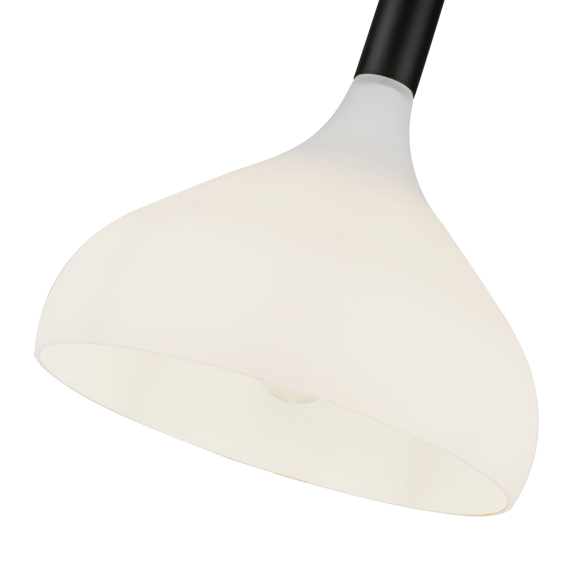 Belleview 12-in Matte Black/Opal Glass 1 Light Pendant