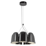 Bell 20-in Glossy Black LED Chandelier