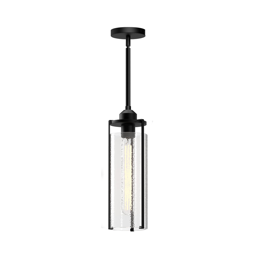 ALORA MOOD Lighting PD536005MBWC Pendant Light Fixture, UL Damp Rated, Clear Water Glass/Matte Black