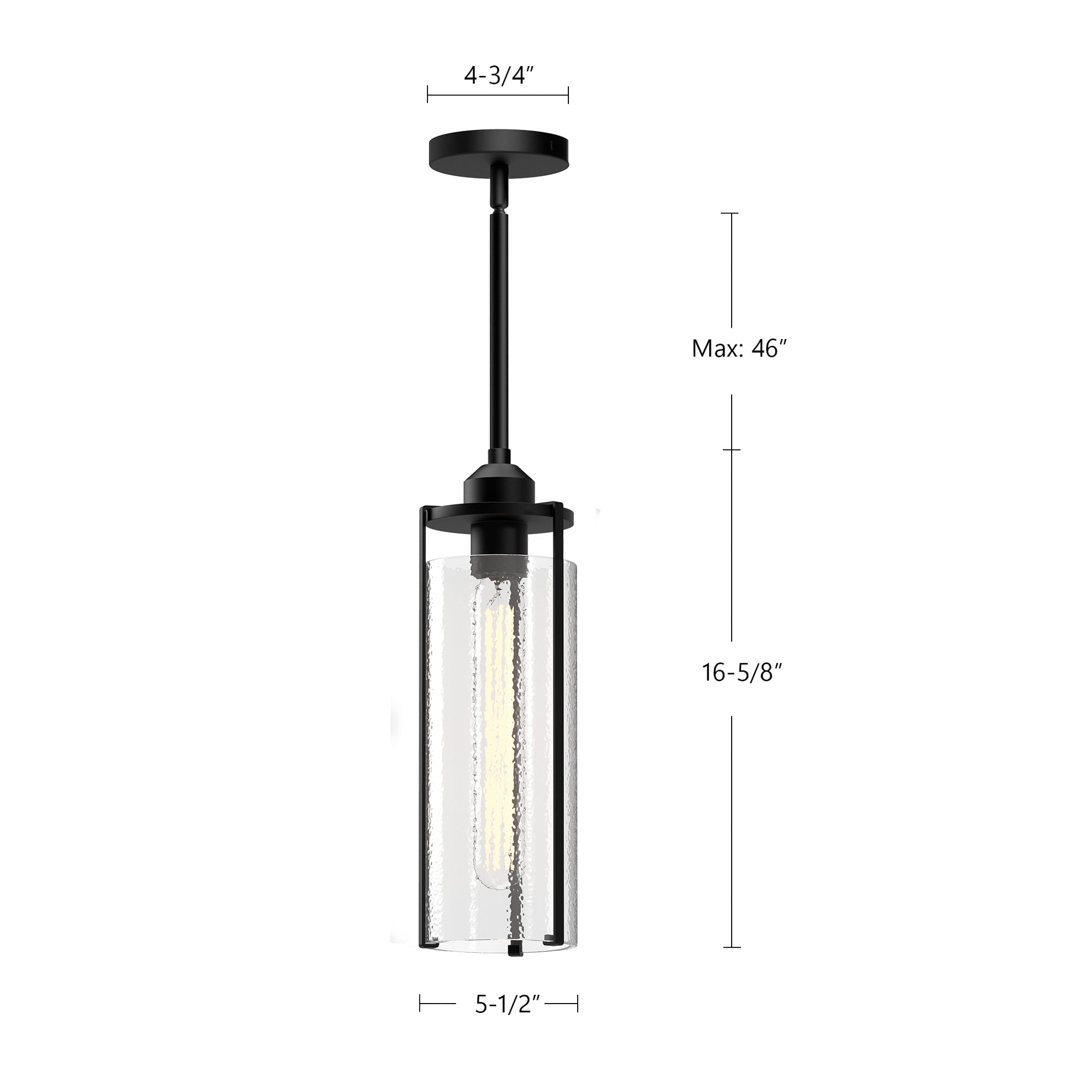 Belmont 5-in Aged Gold/Clear Water Glass 1 Light Pendant