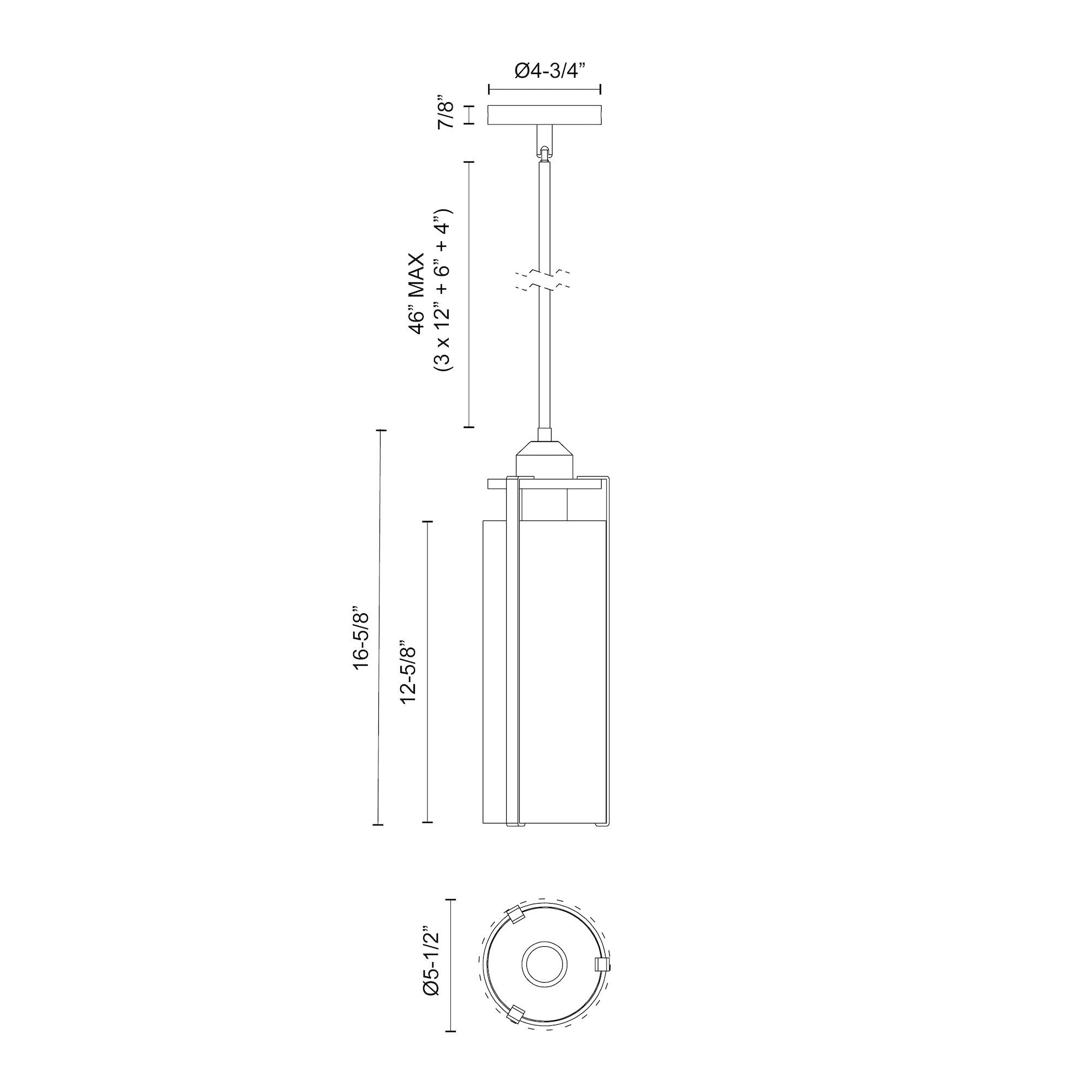 Belmont 5-in Clear Water Glass/Matte Black 1 Light Pendant