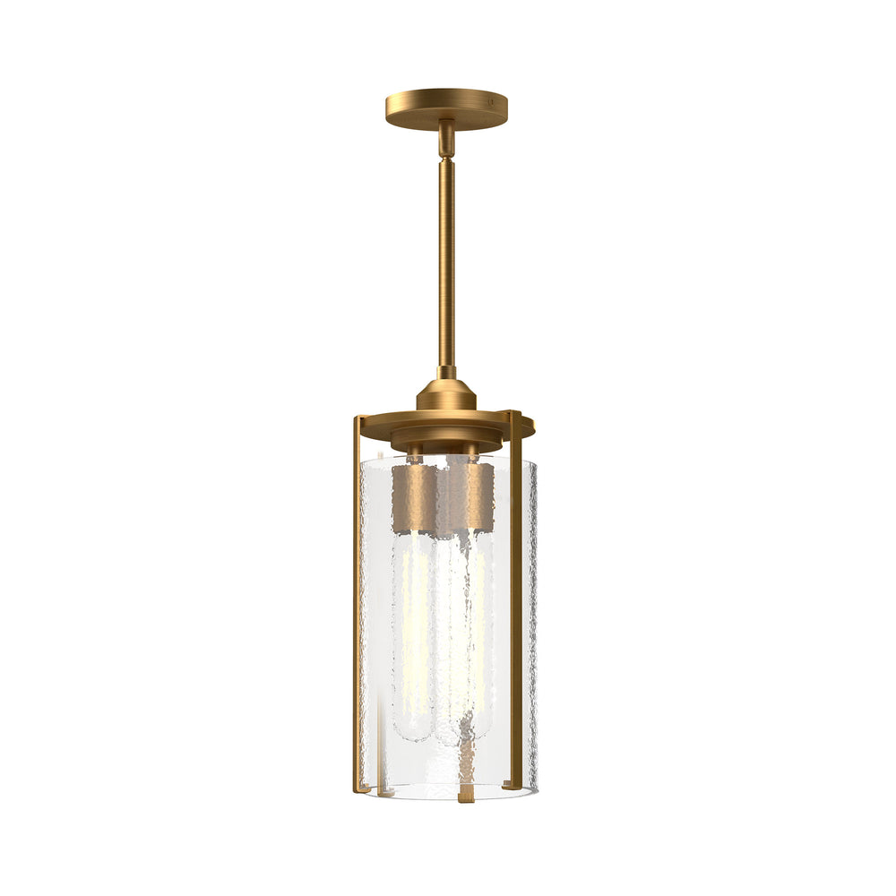 ALORA MOOD Lighting PD536107AGWC Pendant, 3 Lights, Aged Gold/Clear Water Glass