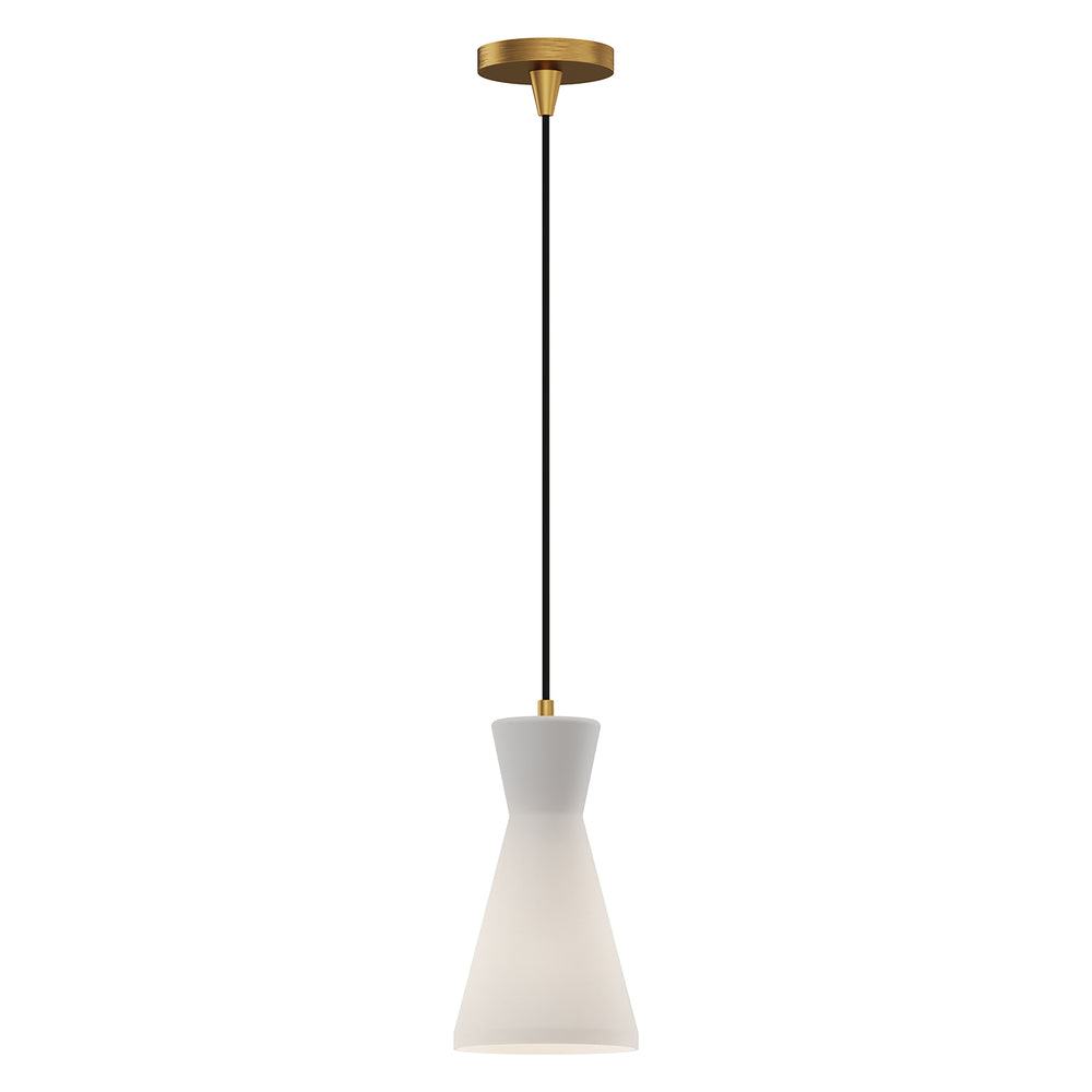 ALORA MOOD Lighting PD473706AGOP Pendant, Vintage Charm, Aged Gold/Opal Glass