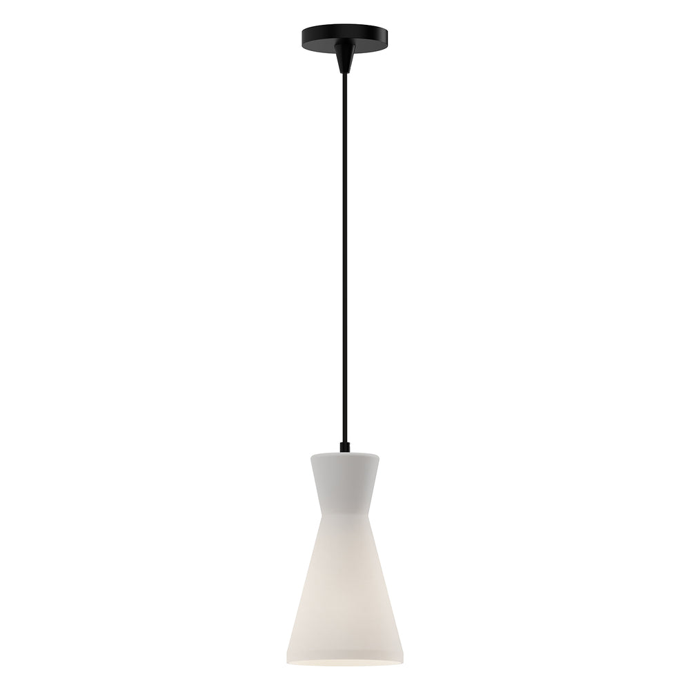 Alora Mood Lighting PD473706MBOP Pendant Light, UL Listed, Matte Black/Opal Glass
