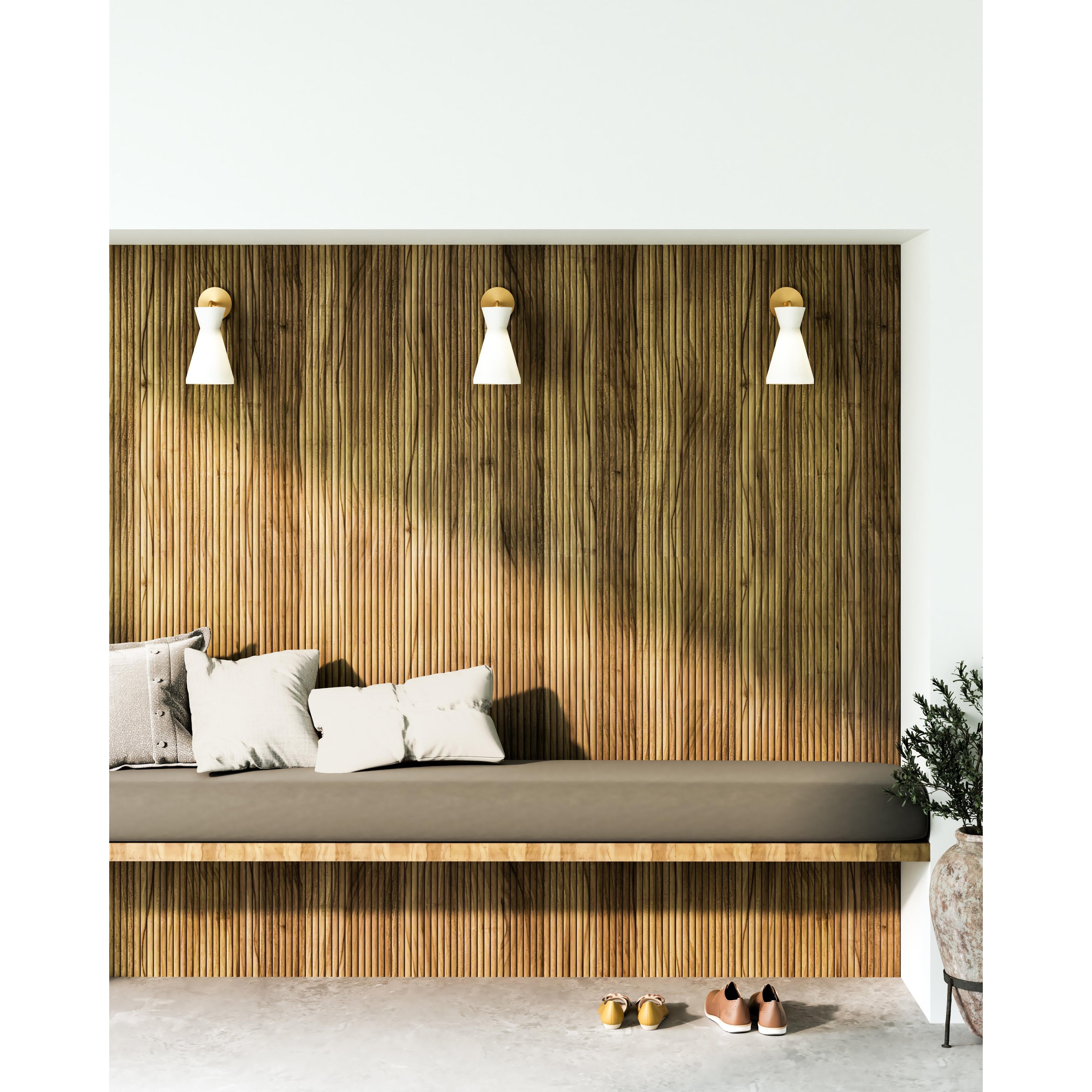 Betty 6-in Aged Gold/Opal Glass 1 Light Wall/Vanity