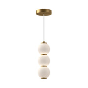 Bijou 7-in Aged Gold/Opal Matte Glass LED Pendant