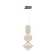 Bijou 8-in Brushed Nickel/Opal Matte Glass LED Pendant