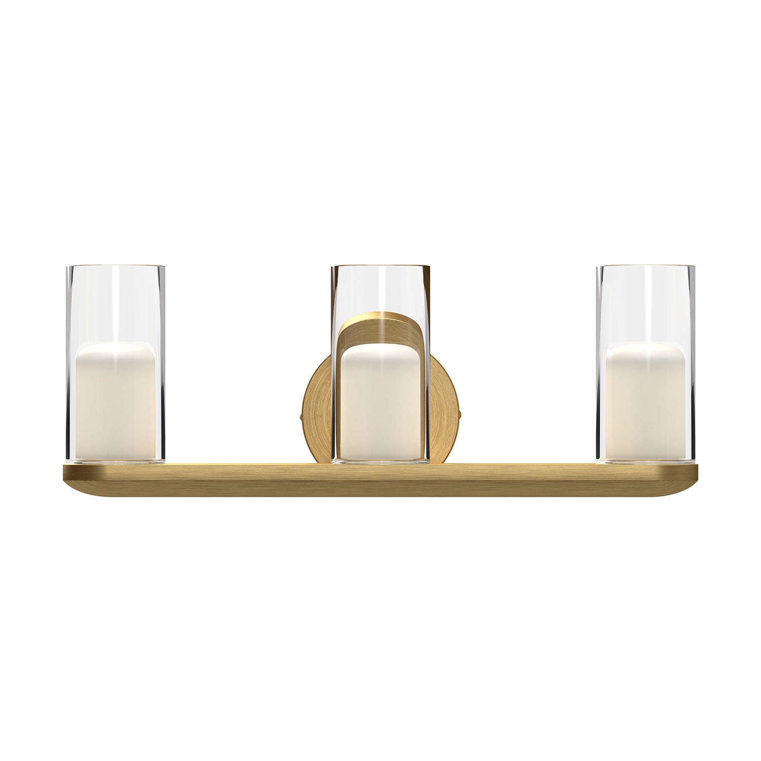 Birch 19-in Brushed Gold/Clear LED Vanity