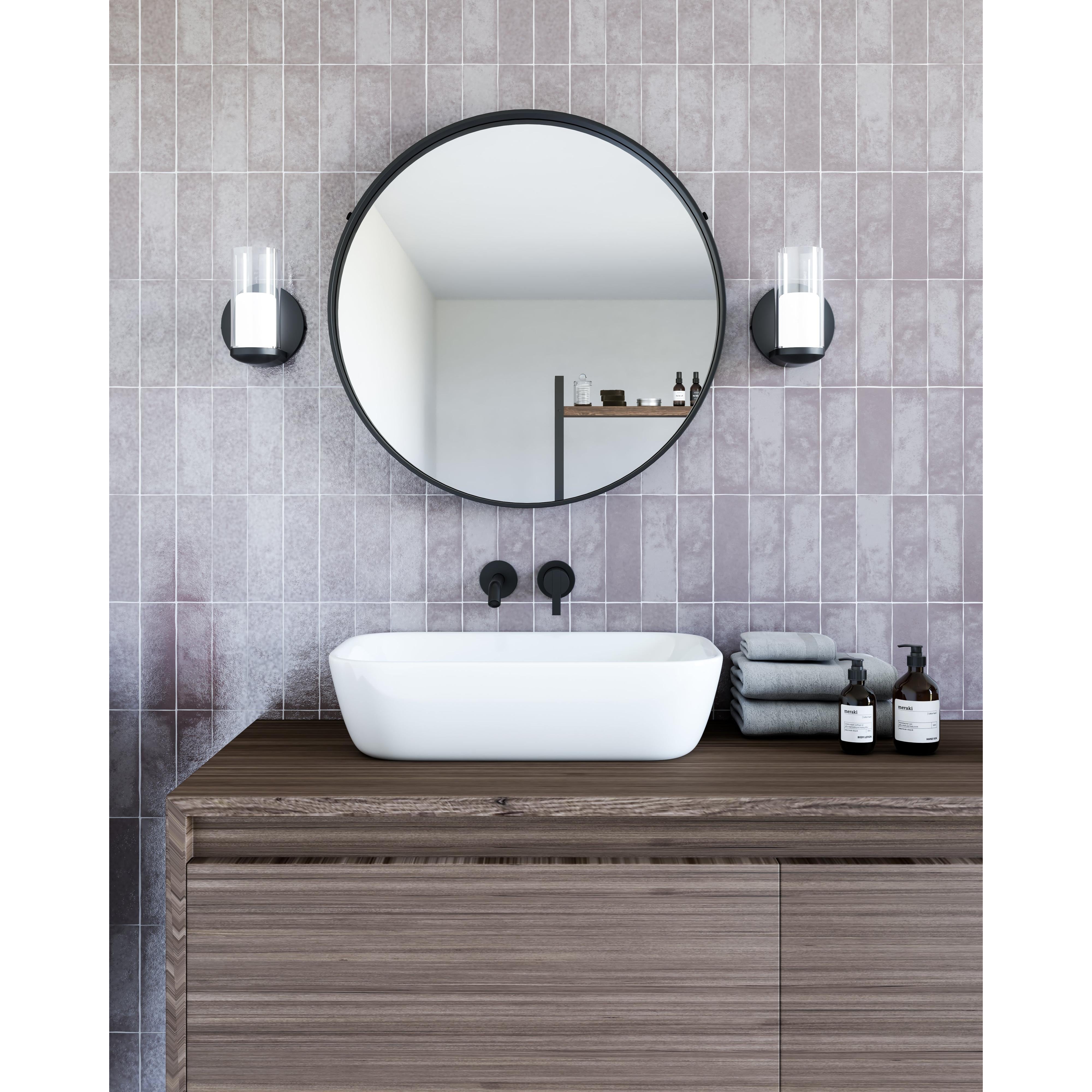 Birch 3-in Black/Clear LED Wall Sconce