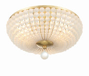Crystorama Bella BLA-10660-GA – 15.75 Inch – 3 Light – Semi Flush Mount Light – Antique Gold – Damp Rated