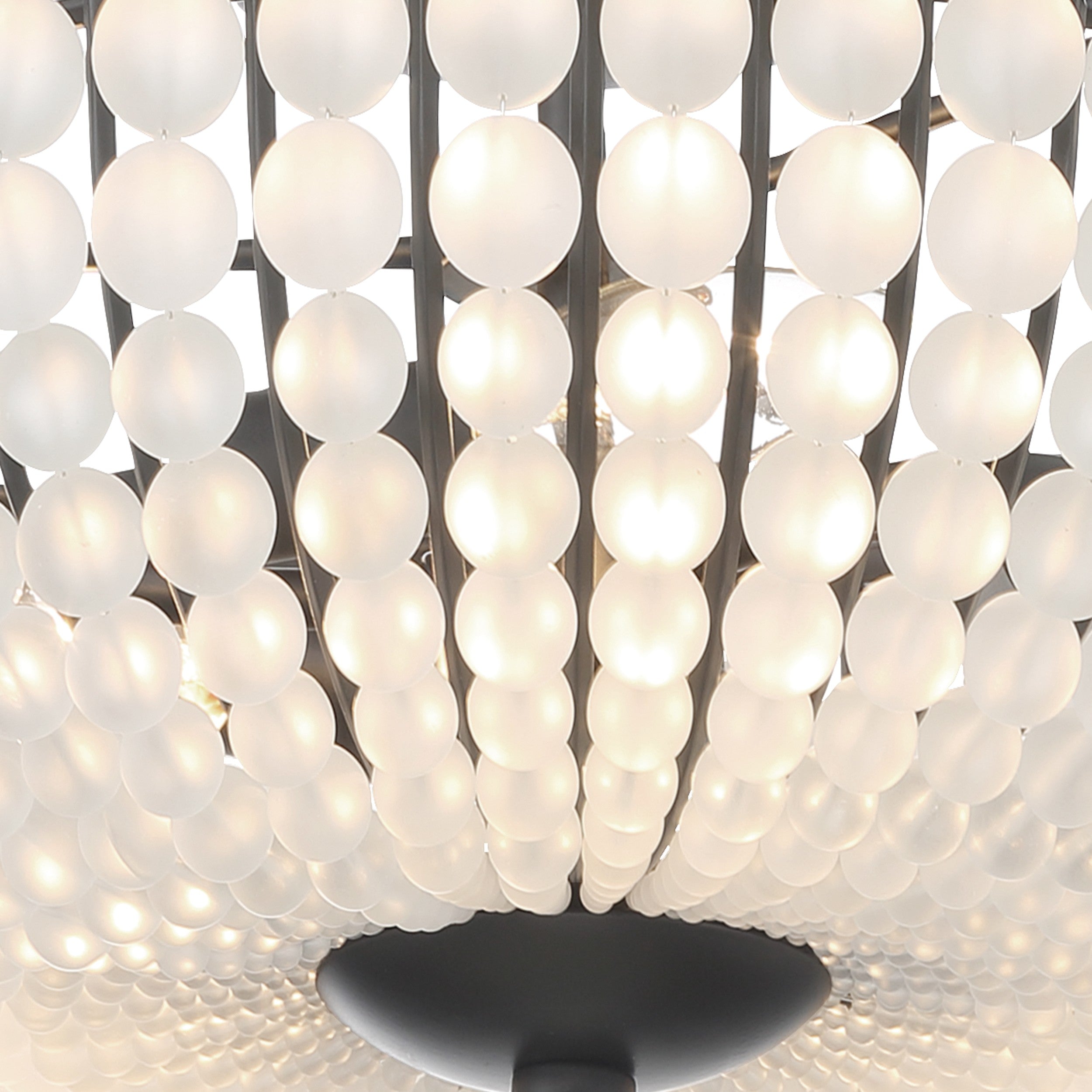 Crystorama Bella BLA-10660-MK – 15.75 Inch – 3 Light – Semi Flush Mount Light – Matte Black – Damp Rated