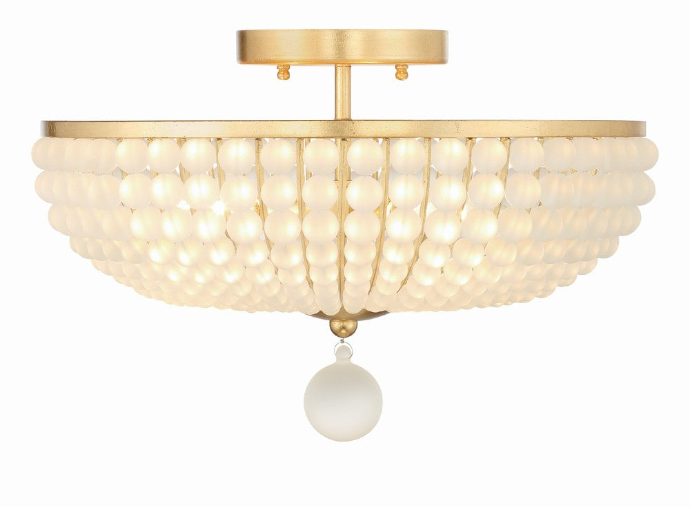 Crystorama BELLA BLA-10665-GA Flush Mount Contemporary - Antique Gold