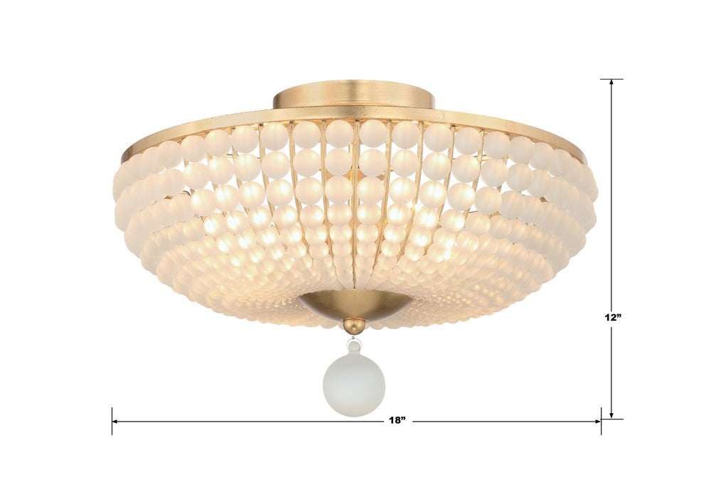 Crystorama BELLA BLA-10665-GA Flush Mount Contemporary - Antique Gold