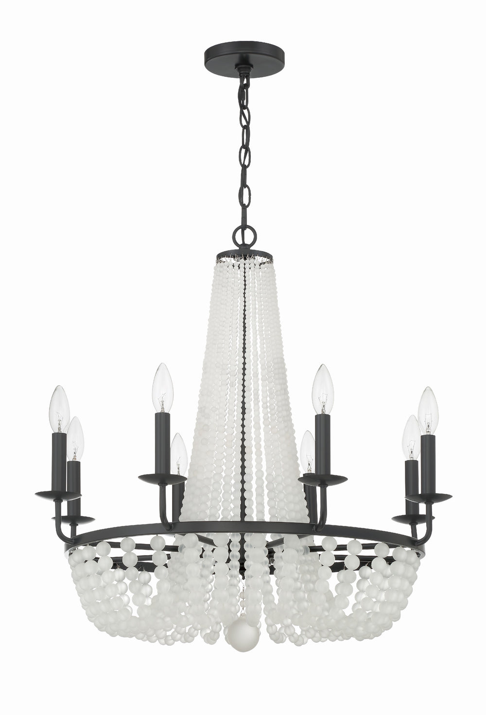 Crystorama Lighting BLA-10668-MK Chandelier, UL Damp Rated, Matte Black