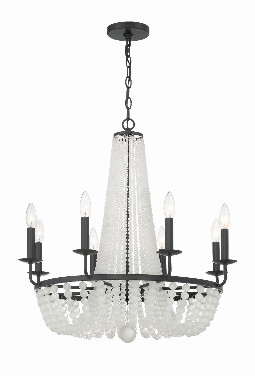 Crystorama Lighting BLA-10668-MK Chandelier, UL Damp Rated, Matte Black