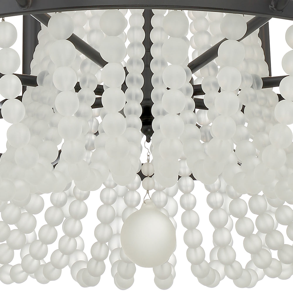 Crystorama Lighting BLA-10668-MK Chandelier, UL Damp Rated, Matte Black