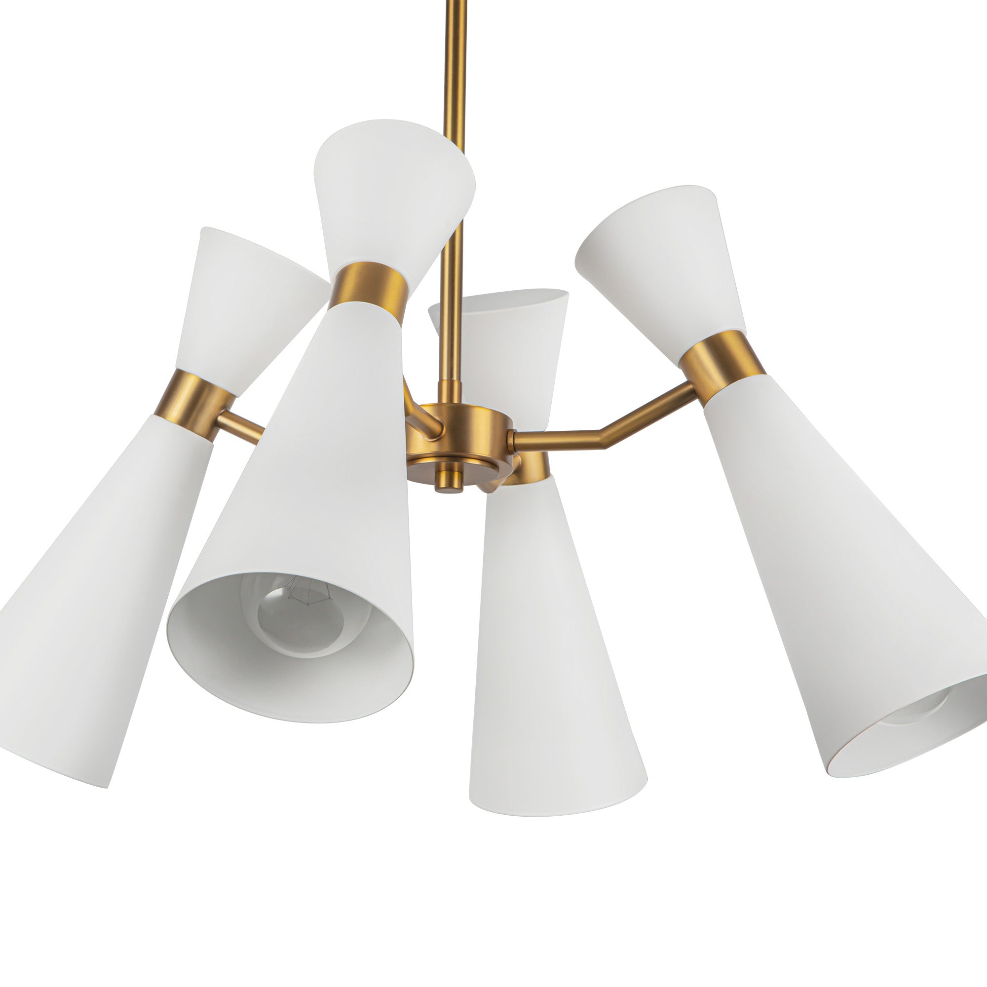 Blake 24-in White/Aged Gold Socket Chandelier