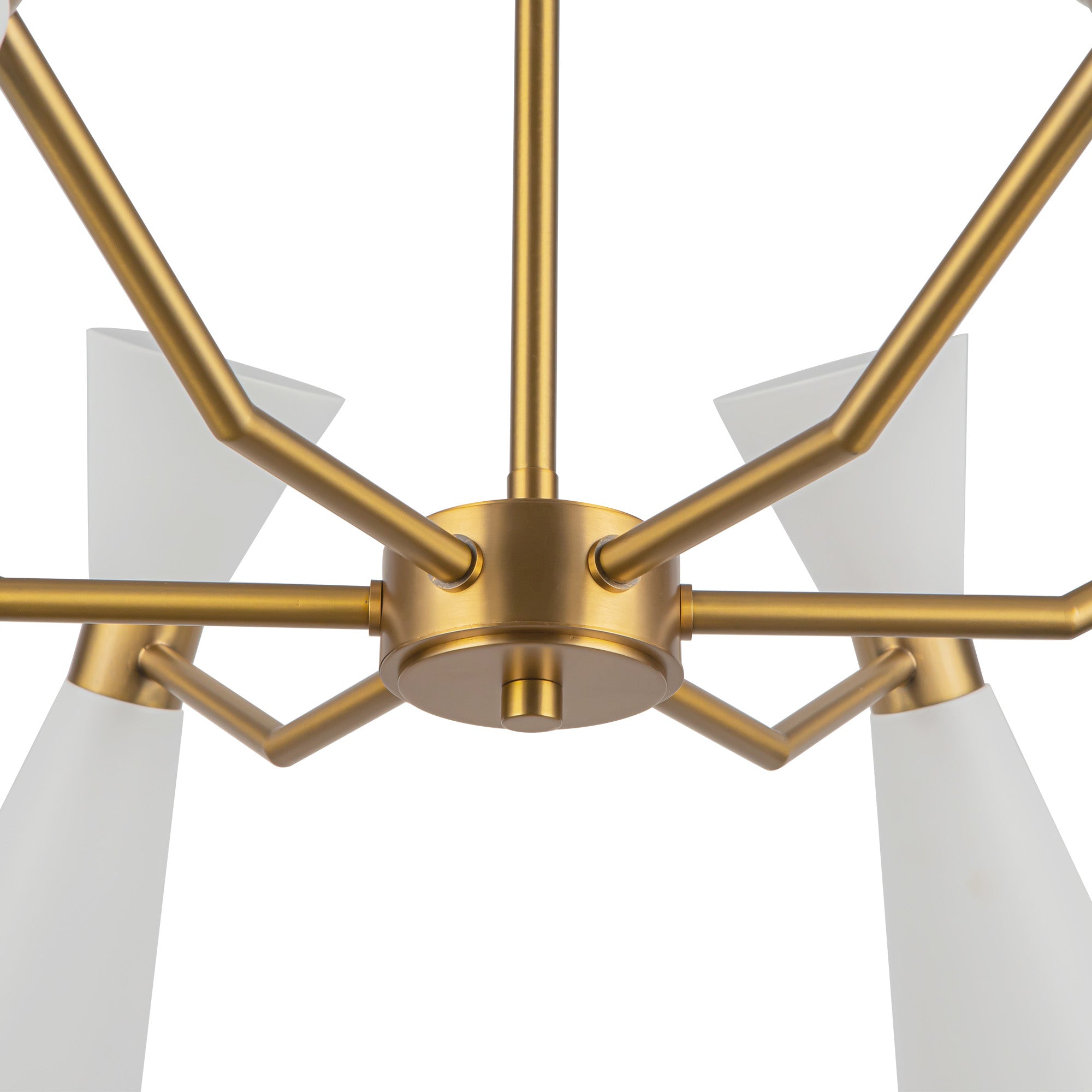 Blake 32-in White/Aged Gold Socket Chandelier