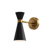 Blake 4-in Aged Gold/Matte Black 1 Light Wall/Vanity