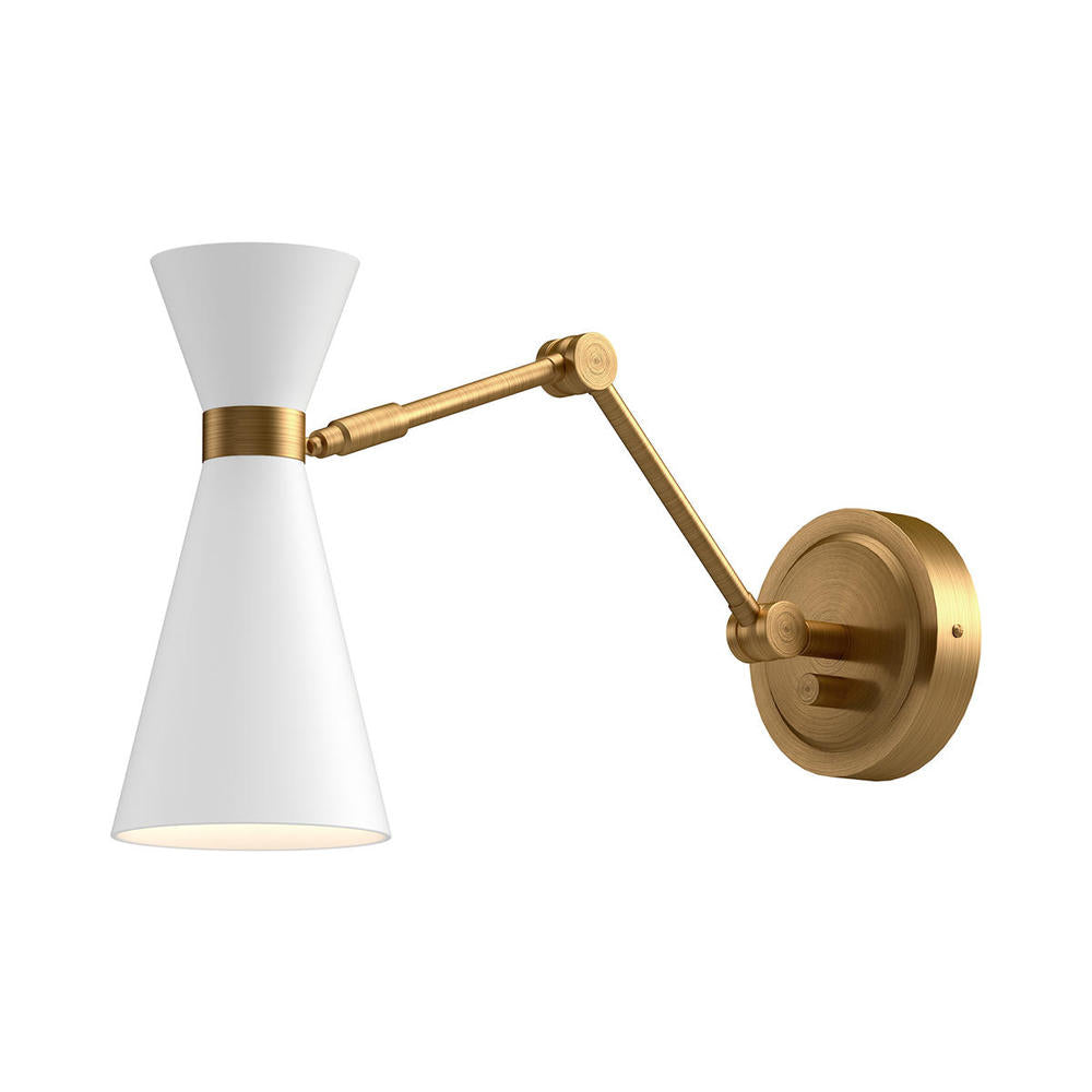 Alora Lighting BLAKE WV574524WHAG Bathroom Fixture - Aged Gold White