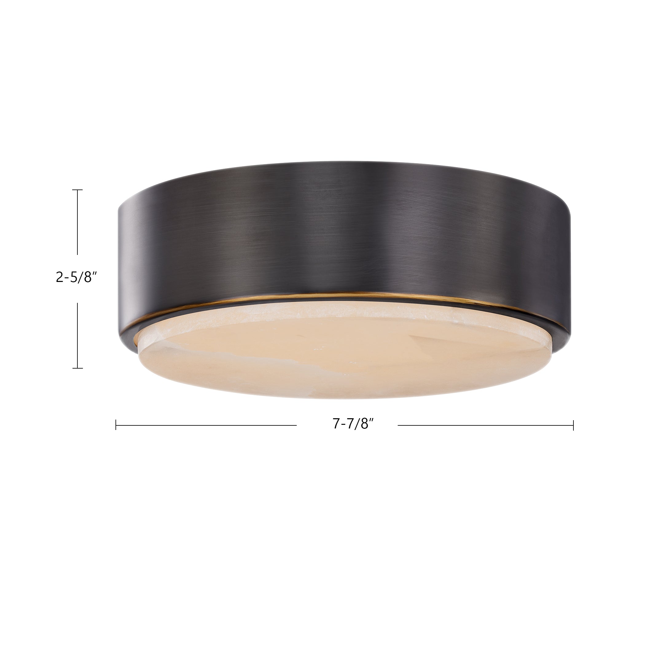 Blanco 8-in Vintage Brass/Alabaster LED Flush Mount