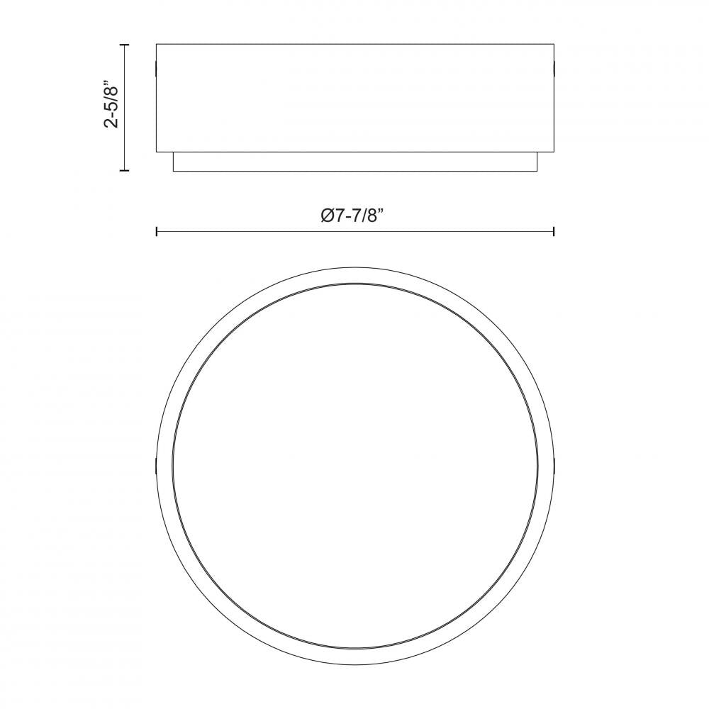 Alora Lighting BLANCO FM325108PNAR-5CCT Flush Mount - Polished Nickel