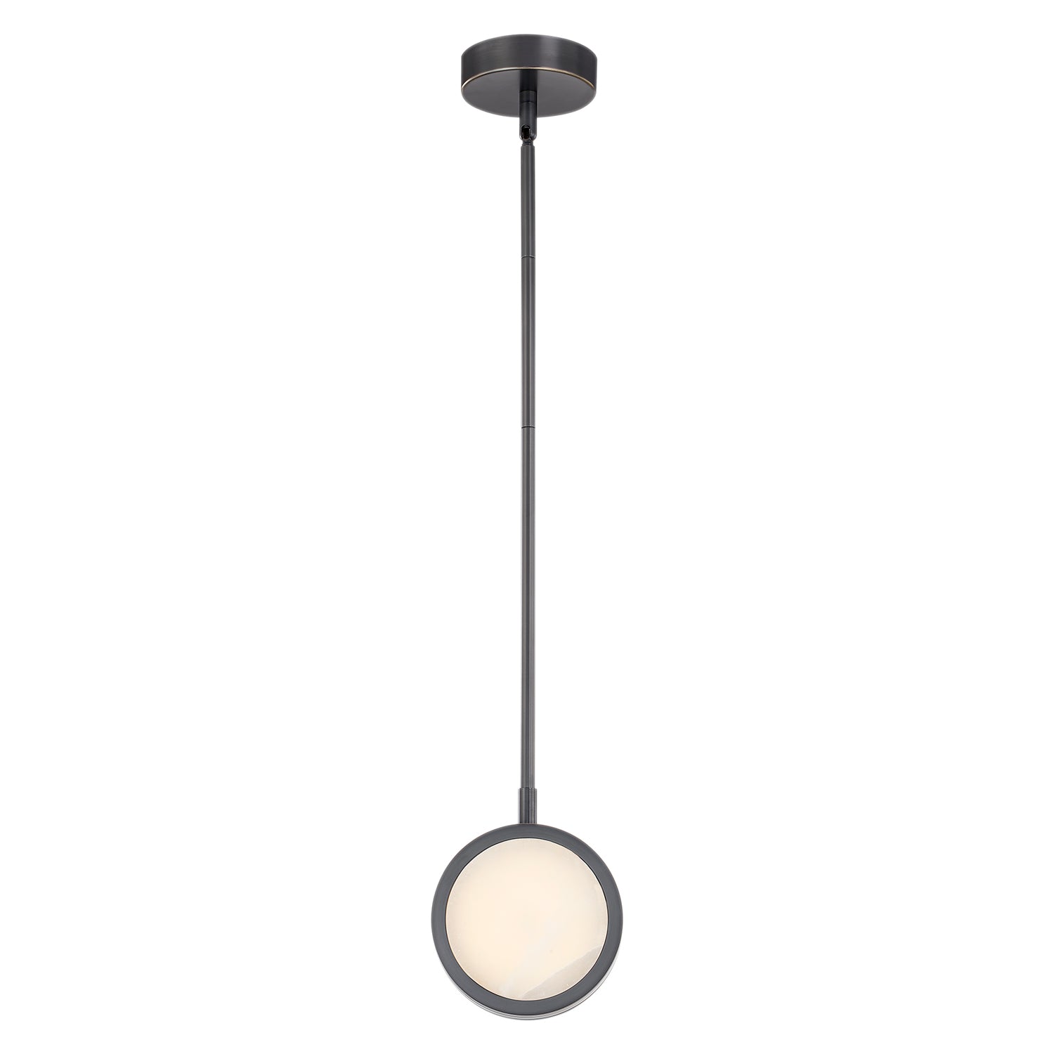 Blanco 6-in Urban Bronze/Alabaster LED Pendant